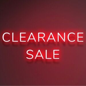Neon Red Clearance Sale Sign